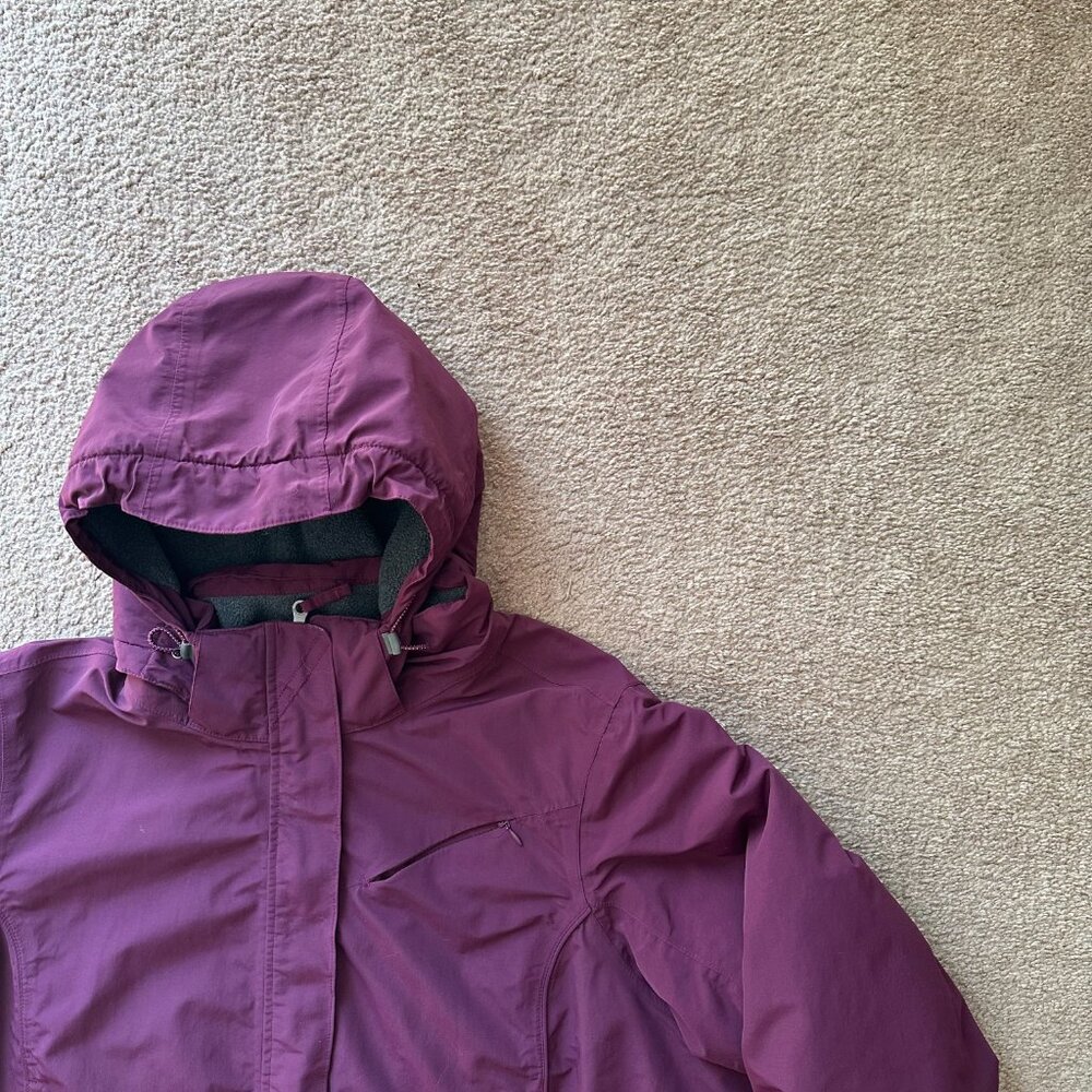 Lands End Jacket Womens 3X 24W-26W Squall Full Zip Hood Parka Nylon Waterproof - Picture 5 of 14